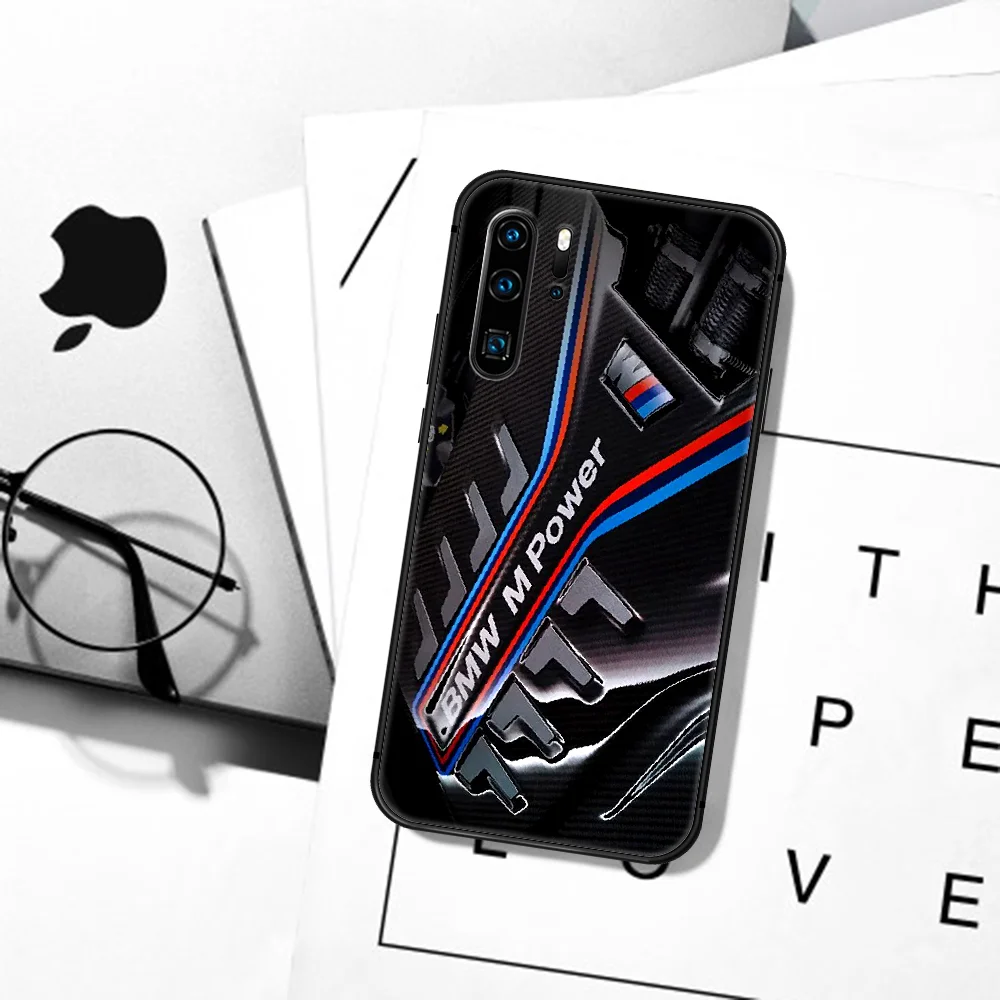 

BMW Luxury Sport Car Red Blue Phone Case For Huawei P Mate Smart 10 20 30 40 Lite Z 2019 Pro black Waterproof Tpu Shell Silicone