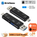 Устройство для чтения карт SD, TF, Micro SD, USB C