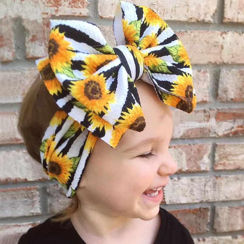 Регулируемая головная повязка с большим бантом Детская верхняя женская 7 дюймов