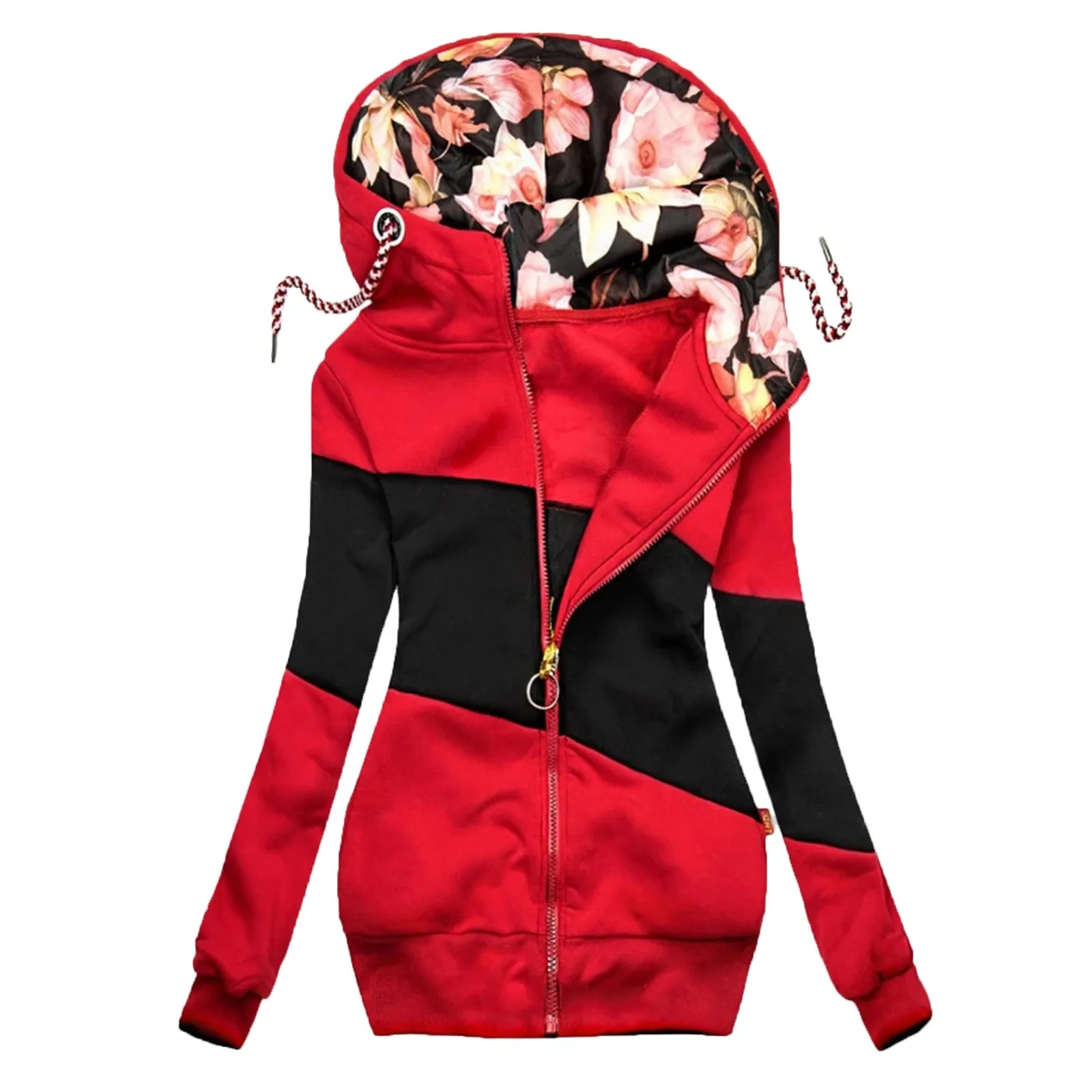 Зимняя одежда Женский кроп топ женские сплошные швы на шнуровке с капюшоном