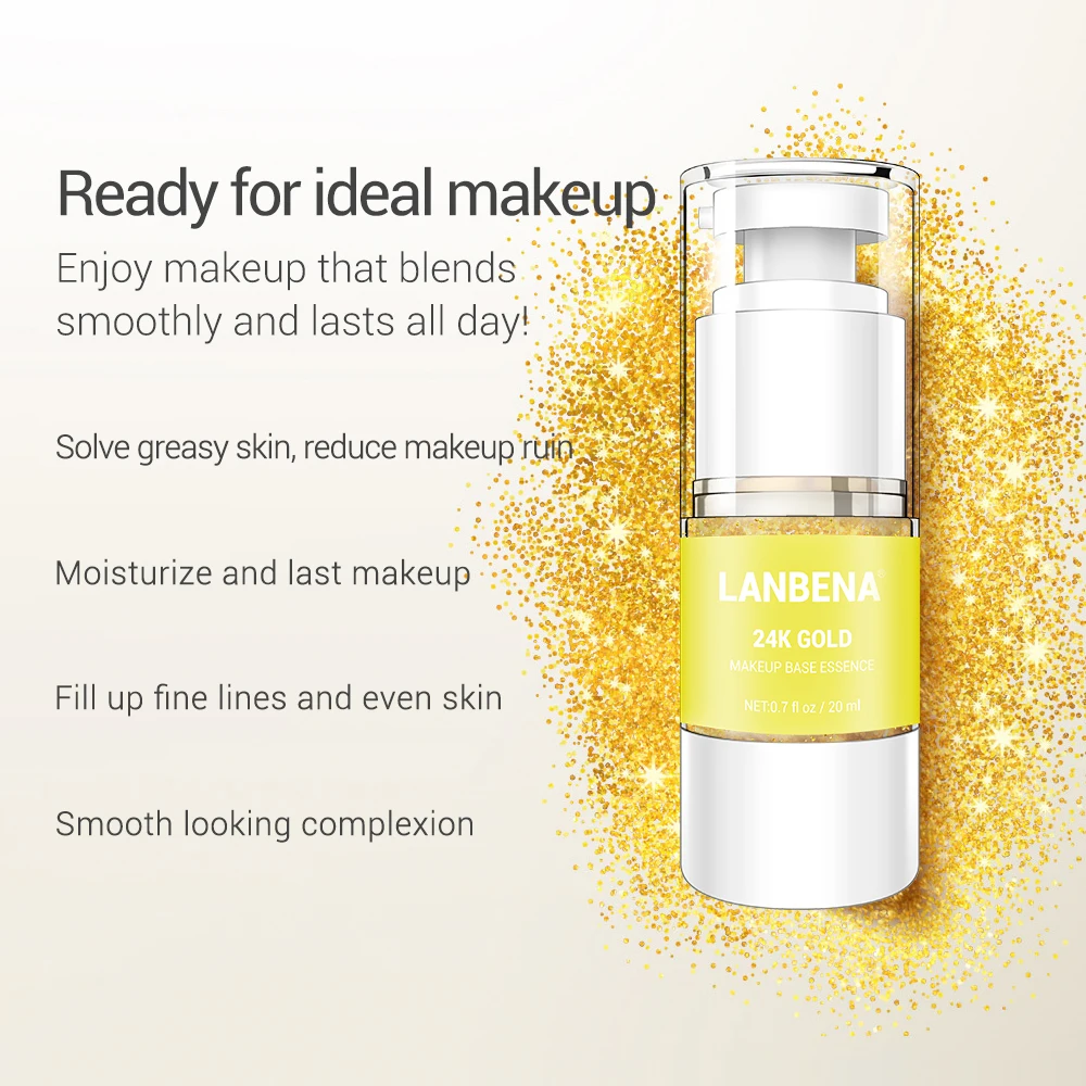 LANBENA 24k Золотая Сыворотка для лица Уход за лицом основа макияжа сыворотка