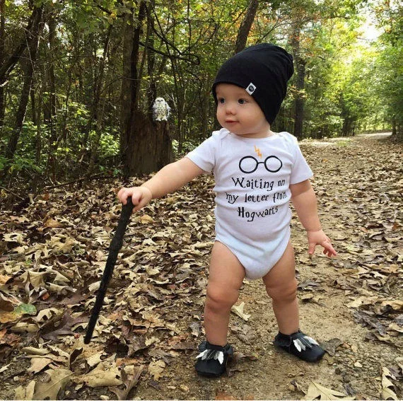 Ожидание моего письма из Хогвартса летняя одежда для малышей комбинезоны