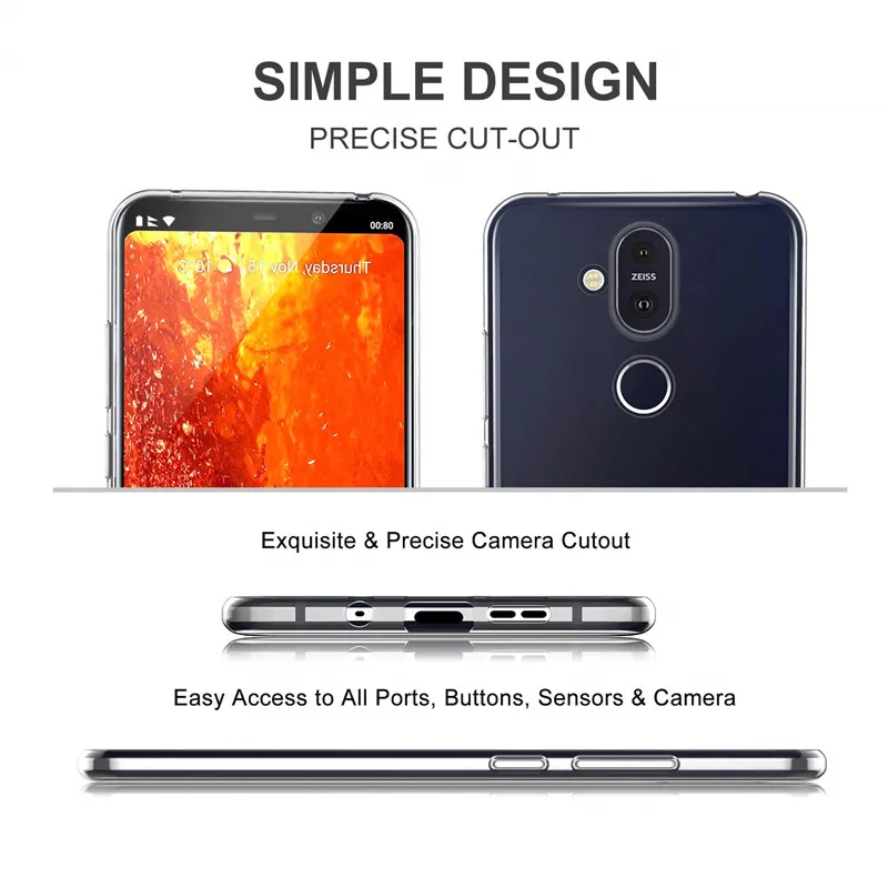 Для Nokia 1 8 7 6 5 3 Plus 2018 силиконовый чехол для телефона 2 4 2019 X6 X7 Sirocco |