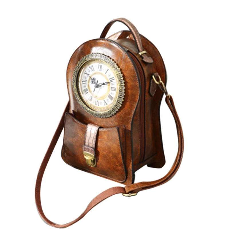 

Женская сумка с будильником-часы, сумка ручной работы, уличная мода, Диагональная Сумка на одно плечо