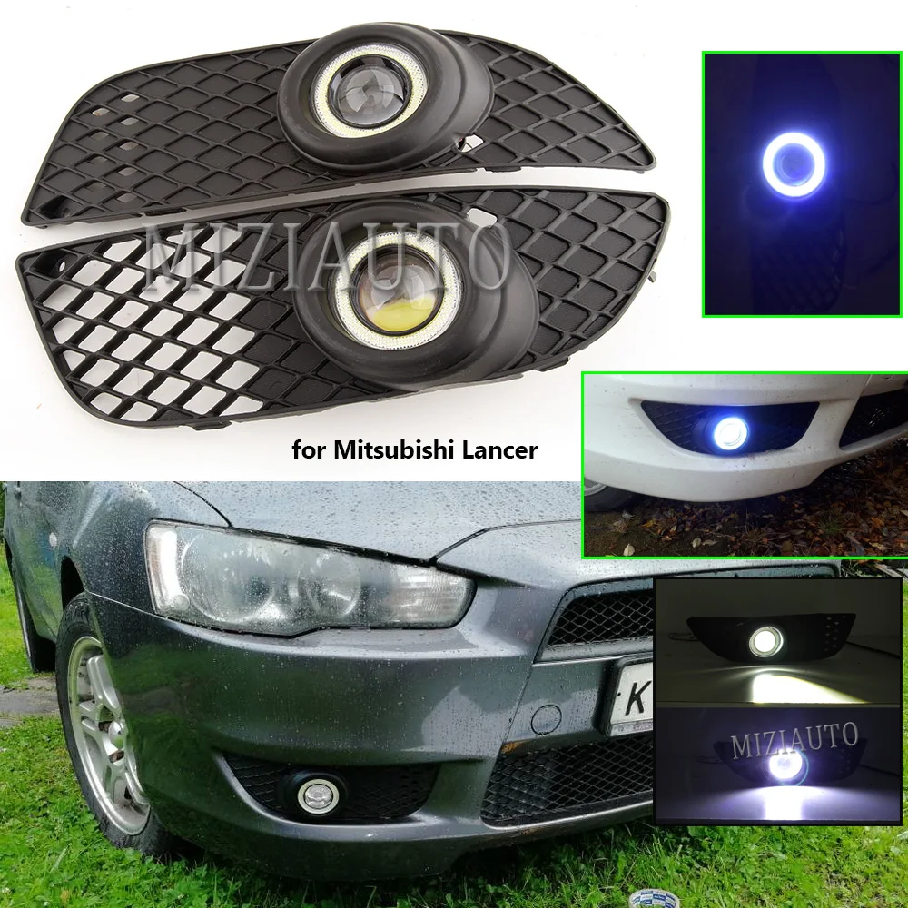 Светодиодные Автомобильные противотуманные фары angel eye для Mitsubishi Lancer 2008-2014 ДХО