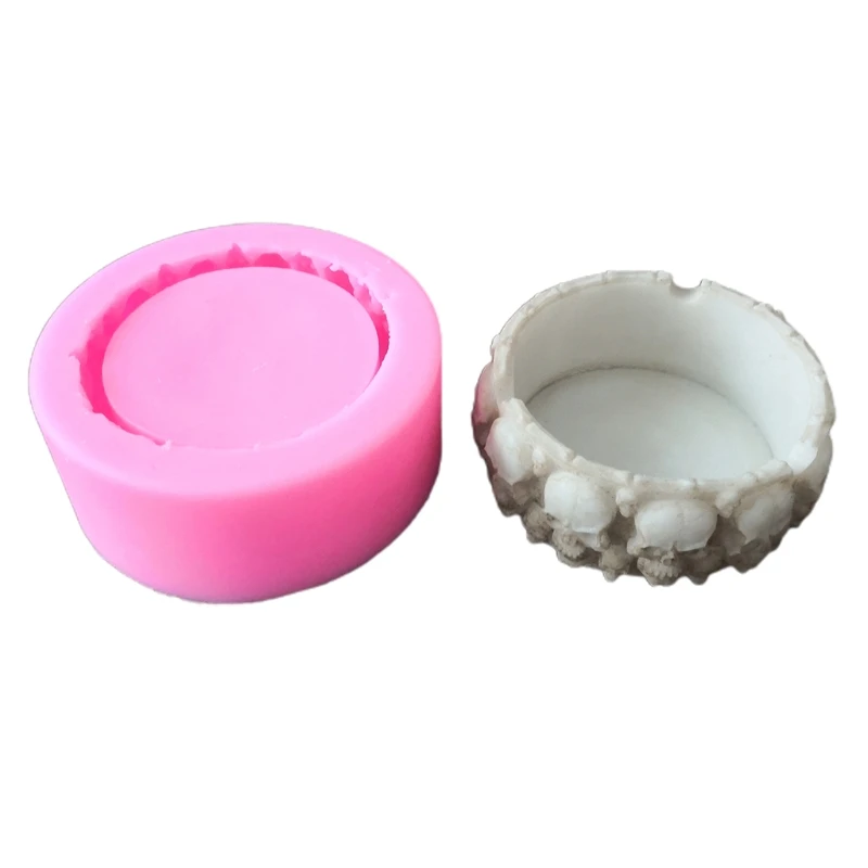 

Skull Ashtray Epoxy Resin Mold Storage Box Silicone Mould DIY Crafts Decorations Container Making Tools