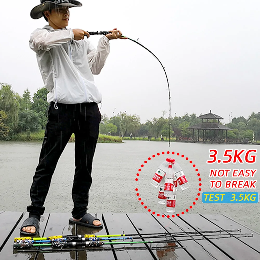 

Spinning Casting Hand Lure Fishing Rod Pesca Carbon Pole Canne Carp Fly Gear Reel Seat feeder Ultralight Mini Travel Surf 1.8M