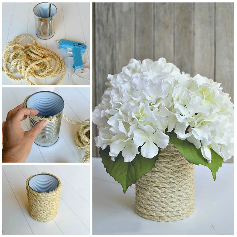 Плетеная веревка из пеньки 8 мм веревки натурального джута плетеный шнур 3 м-50 м