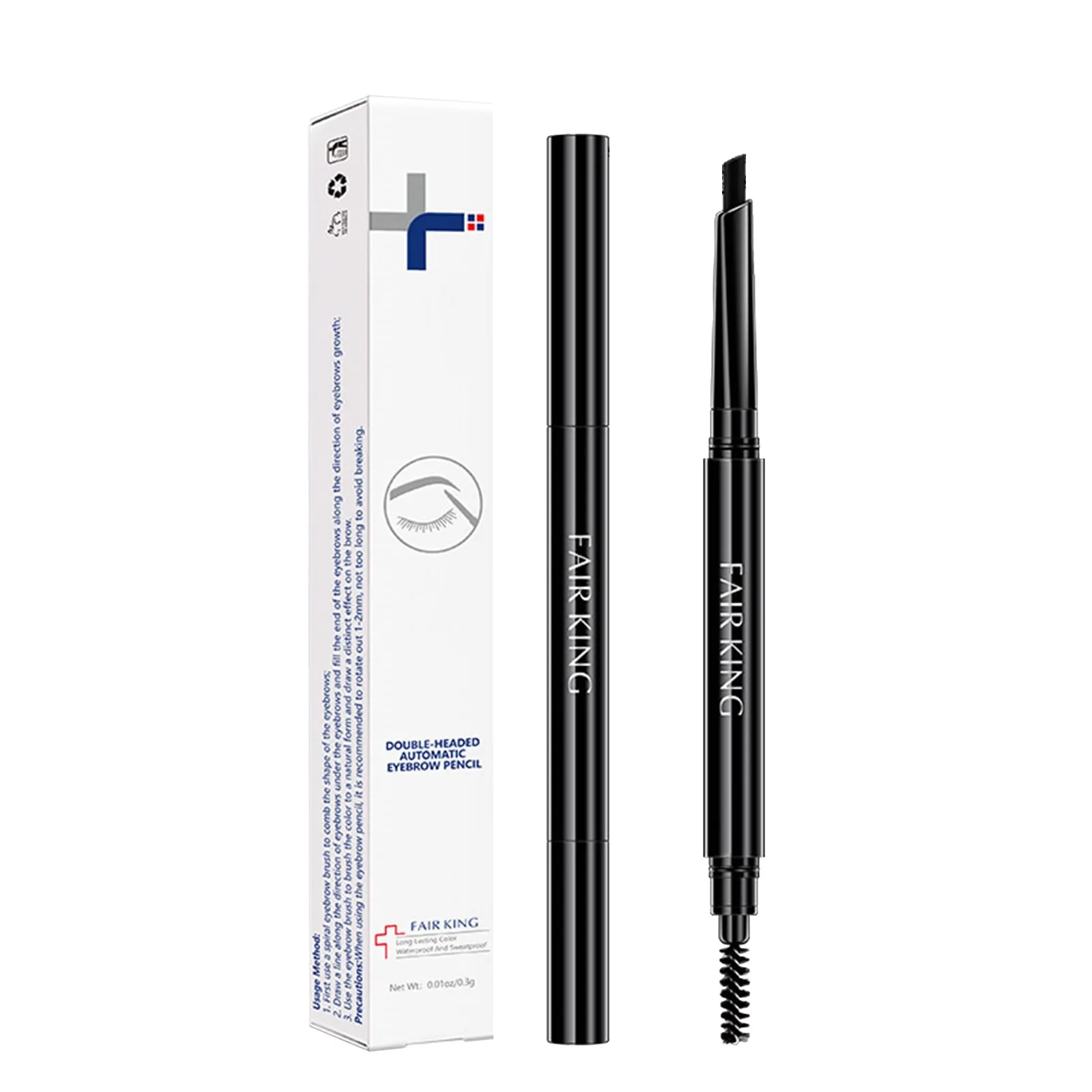 

Eyebrow Pencil Natural Waterproof No blooming Rotating Automatic Eye Brow Pencil with Brush Brown Beauty Cosmetic Tool