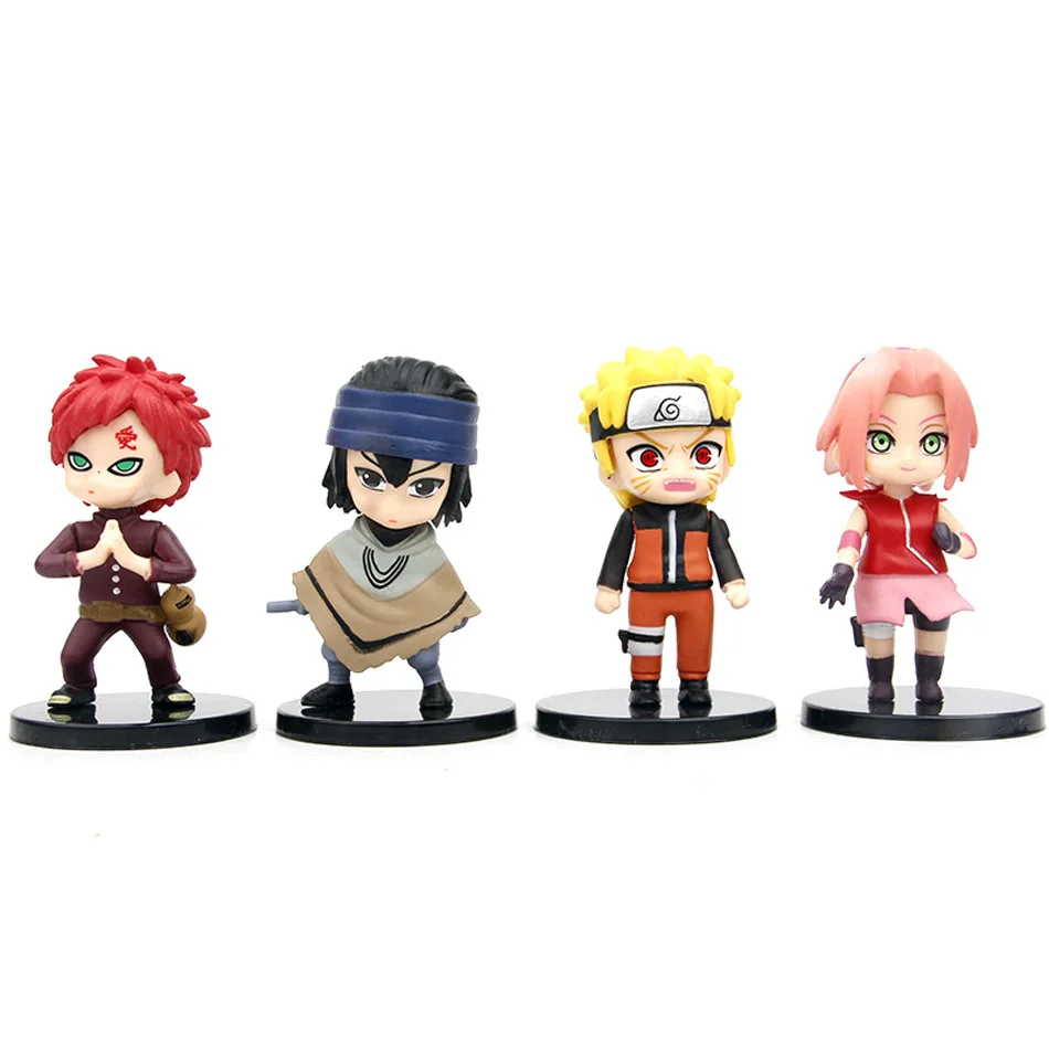 12 шт./компл. Аниме Naruto Shippuden Hinata Sasuke Itachi Kakashi Gaara Jiraiya Sakura Q версия ПВХ Фигурки