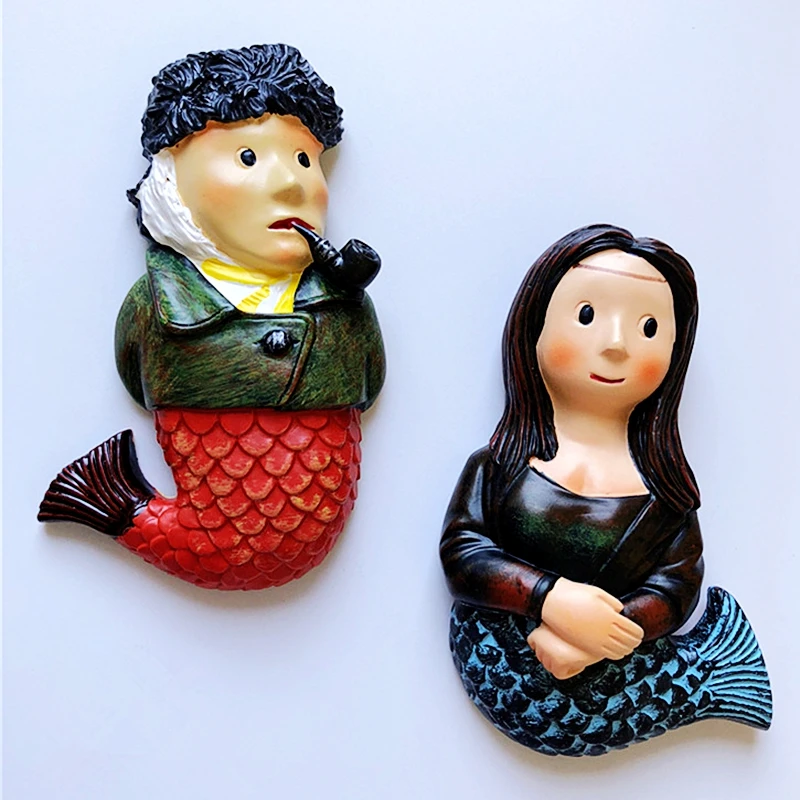 Новые милые Мультяшные 3D магниты на холодильник с изображением героев Ван Гога