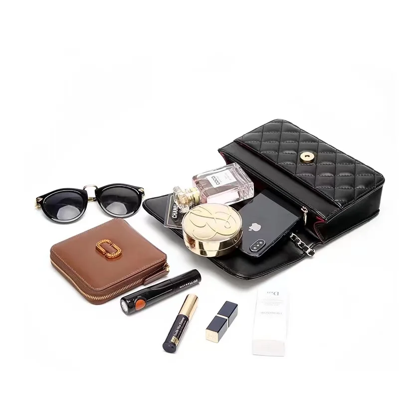 

2021 New Chain Bag Women's Fashion Western Messenger Bag Elegant Rhombus Mini Bag Elegant Ladies Shoulder Bag