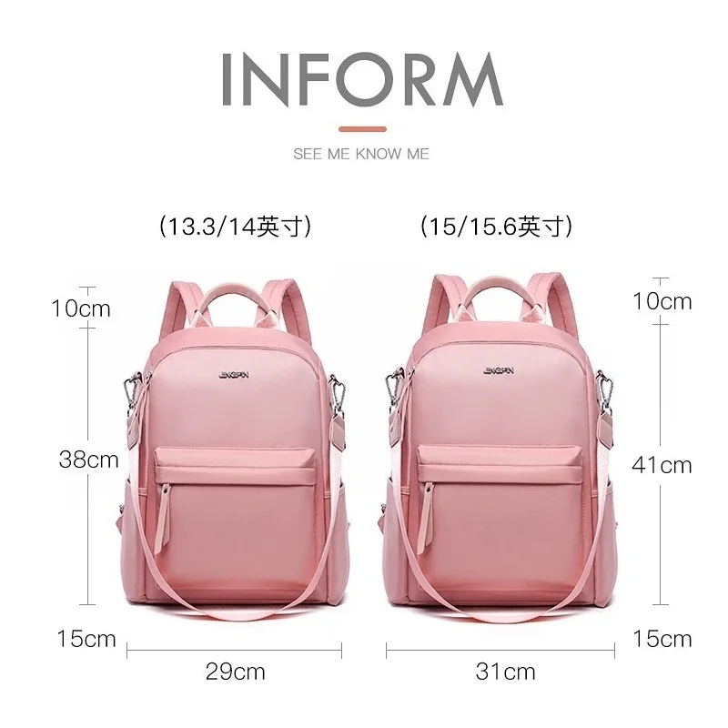 

Waterproof Backpack for Laptop 14 13.3 15.6 Inch Multifunctional for men and women can Cross body Bag travel school backpack usb