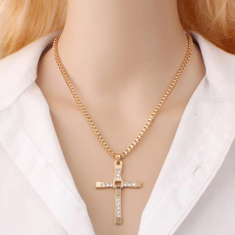 Женский маленький кулон с крестиком для влюбленных рождественский подарок