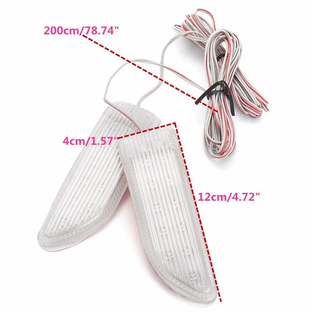 

2 Pcs LED Car Side Mirror Turn Signal Light Amber Indicator Lamp Yellow Universal