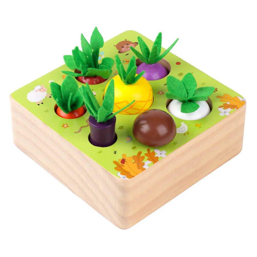 

Children Vegetables Fruit Early Education Building Blocks Puzzle Montessori Toys for Kids