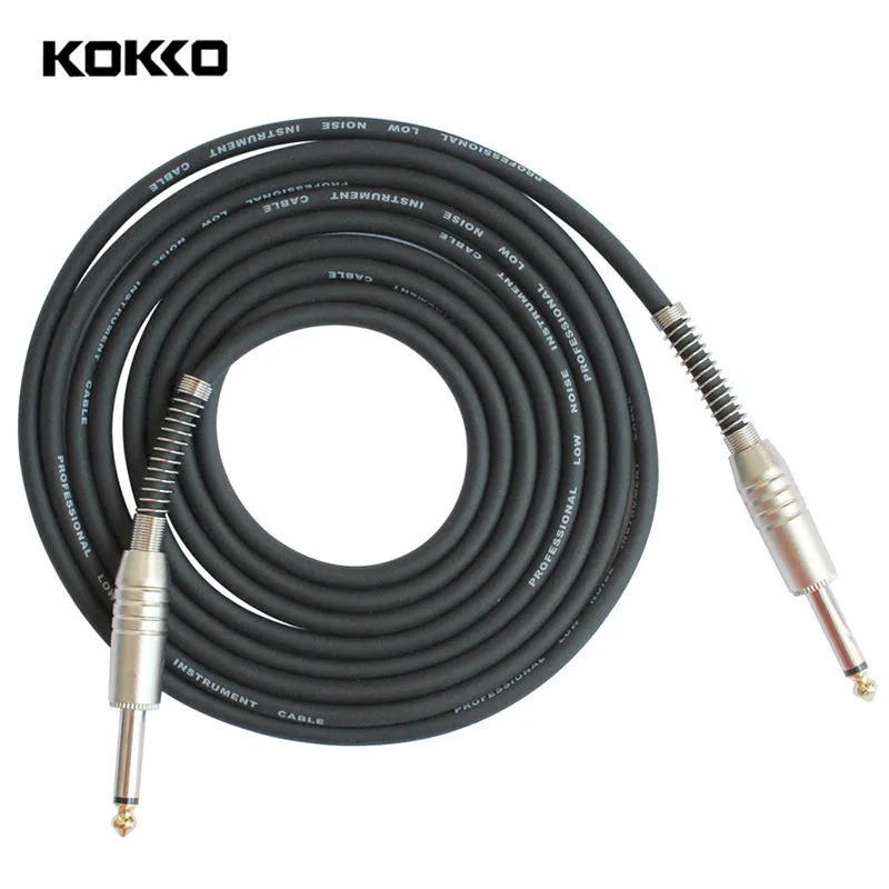 KOKKO 6 5 мм аудио кабель Jack резина + медь 3 метра гитарный для гитарного миксера