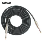 KOKKO 6,5 мм аудио кабель Jack резина + медь 3 метра гитарный кабель для гитарного миксера усилитель педаль эффекта баса 6,35 мм