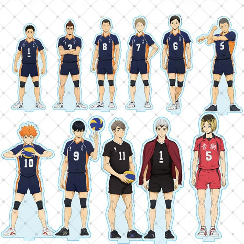 

Anime Haikyuu!! Desk Figures Models Decorative Stand Volleyball Teenagers Figures Model Plate Holder Stand Decor Collection