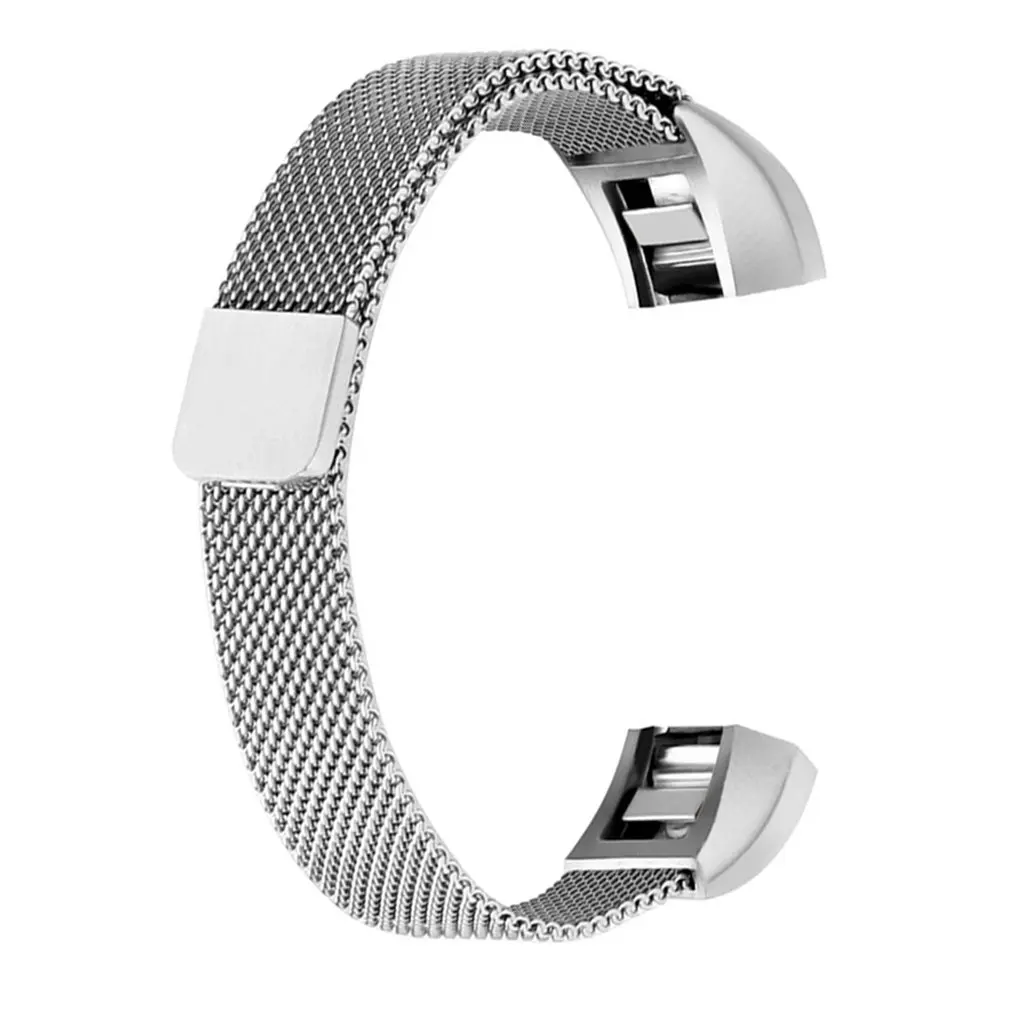Нержавеющая сталь цельная часовая сетка с замком для Fitbit Alta Hr Магнитный