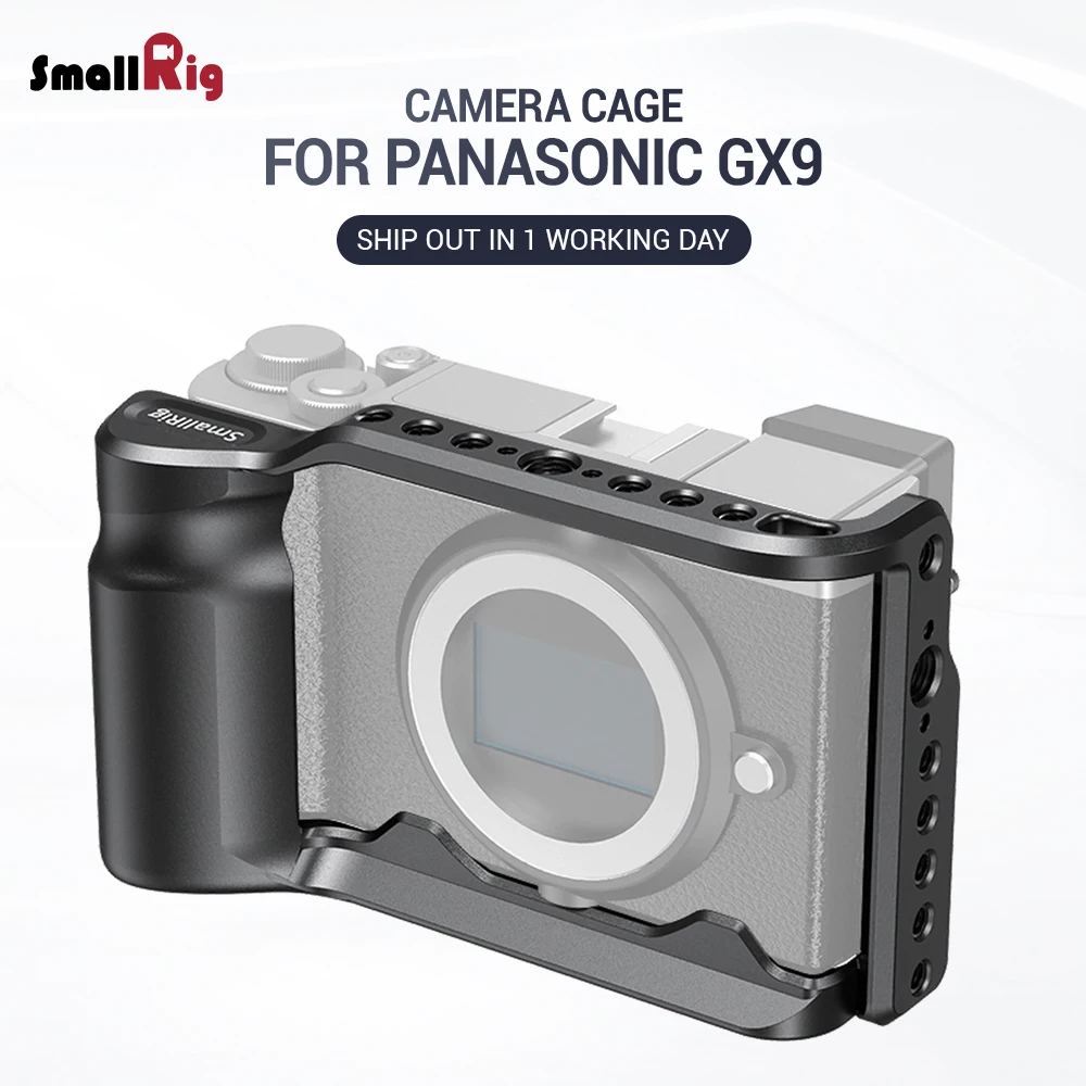 Клетка SmallRig GX9 для камеры Panasonic GX9 с Рельсом Nato 1/4 3/8 резьбовые отверстия для крепления камеры EVF ручка Волшебная рукоятка прикрепить 2411