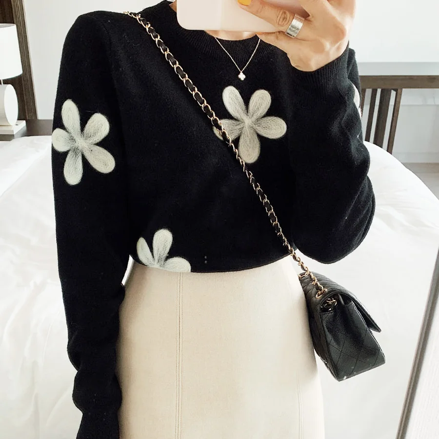 

sweters women pullover knitted sweater pullover vintage black