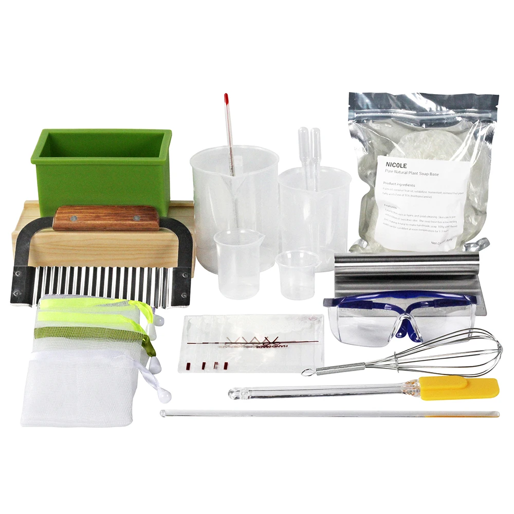 

Nicole Soap Making Supplies Kit with Wood Beveler Planer Soap Base Handmade Soap Full Set Experiment Tool