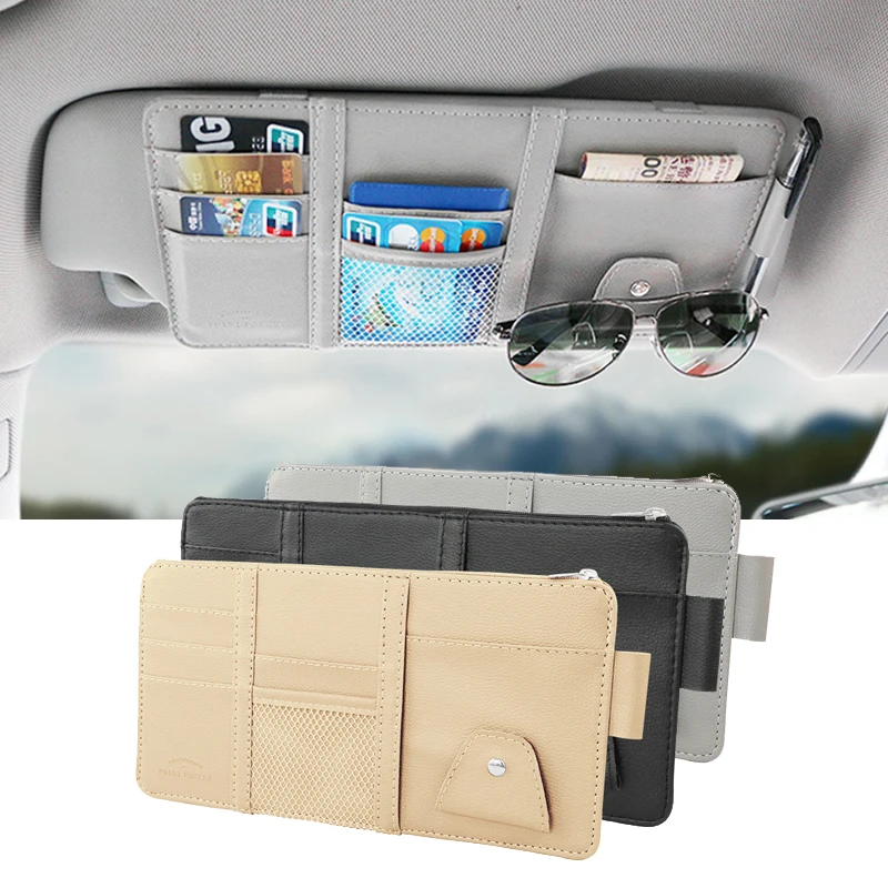 

Car Sun Visor Storage Bag Sunglasses Holder Sunshade Clip Storage Bags For Volkswagen Polo Golf 5 6 7 Passat B5 B6 B7 Tiguan