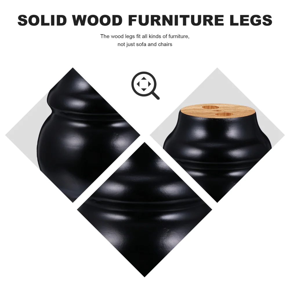 

4 Pcs Cabinet Wood Table Legs Furniture Legs Sofa Feet Furniture Accessories