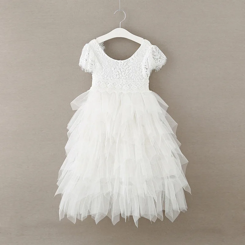 Vestidos/платье для маленьких девочек 2020 г. Кружевное праздничное платье принцессы с