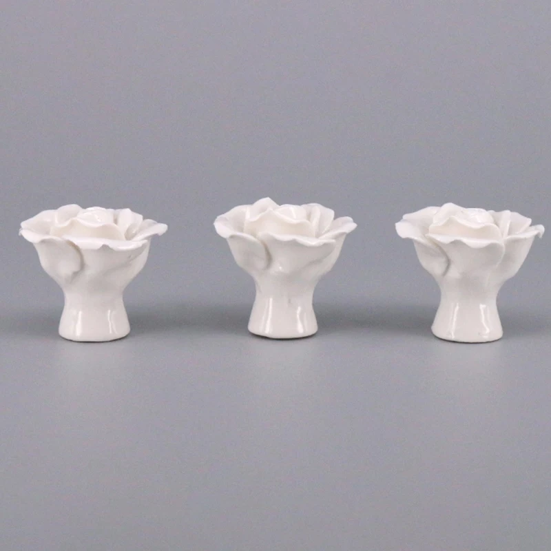 10 шт. ручная работа винтажные керамические ручки для дверей шкафов роза цветок