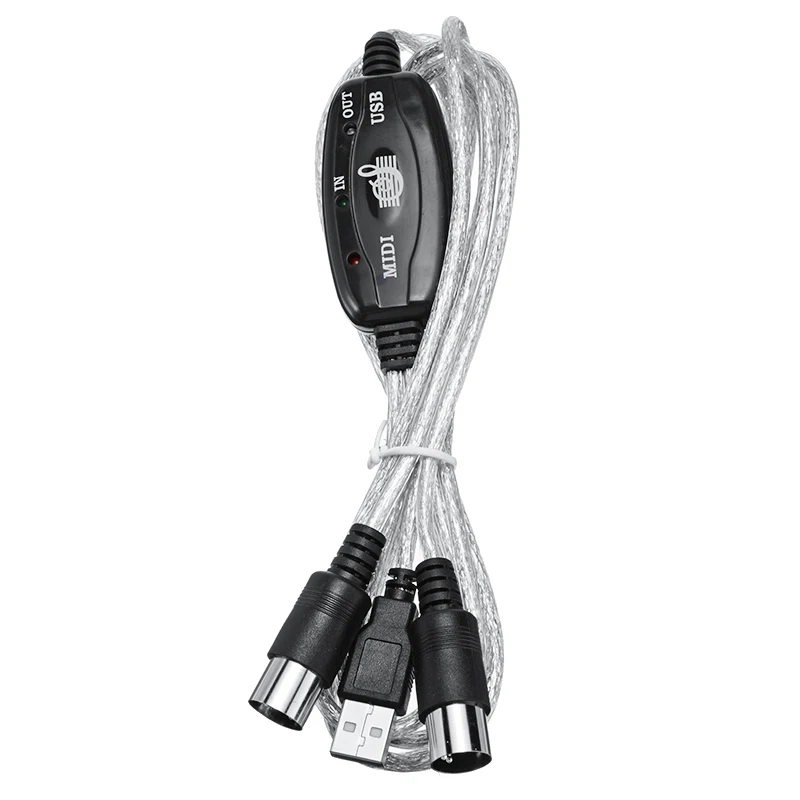 Новое поступление 1 шт. 8 м USB IN OUT конвертер интерфейсного кабеля MIDI