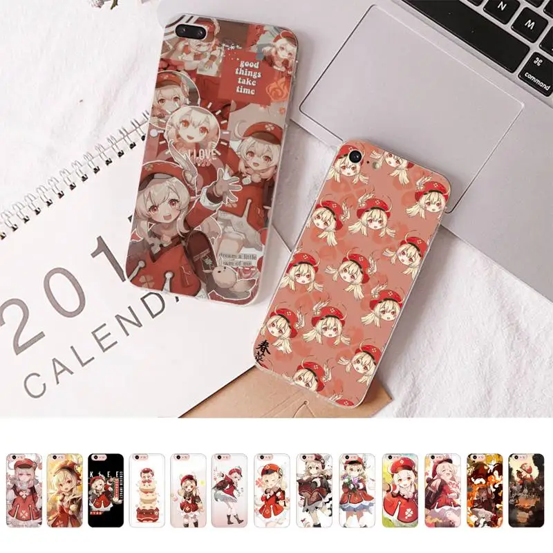 

FHNBLJ Klee Genshin Impact Phone Case for iPhone 11 12 13 mini pro XS MAX 8 7 6 6S Plus X 5S SE 2020 XR case