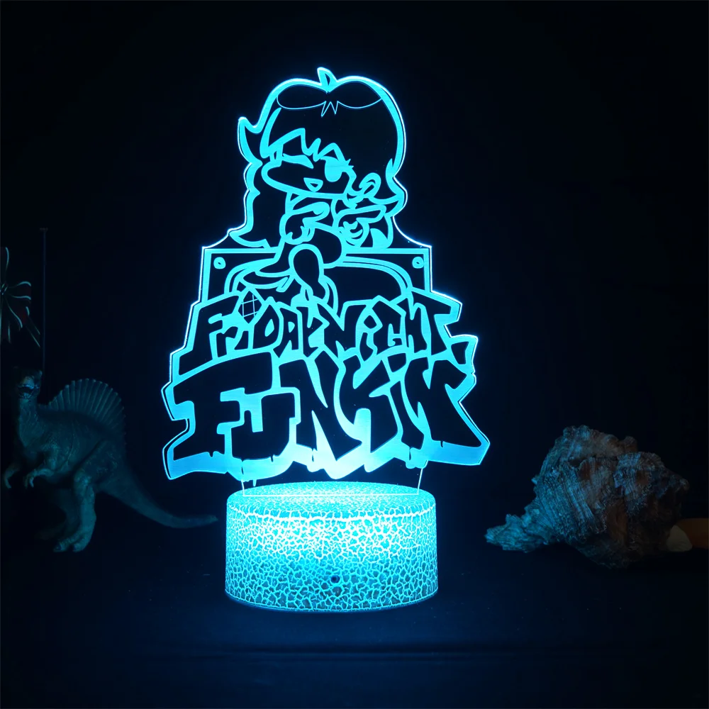 

Friday Night Funkin Gaming Room Game Figure FNF LED Night Lights Led Panel Lights 3D Lamp Cute Room Decor Gift For Friends
