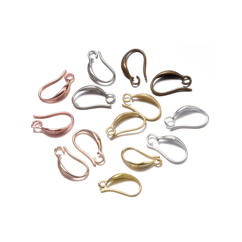 

10pcs/lot classic multi color plated brass french earring hooks wire settings base for DIY jewelry handmade making supplies
