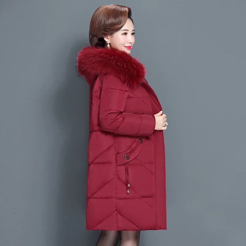 

Fashion women's winter coat cotton coat women thick large size middle-aged women's cotton clothing women's long section coatWild