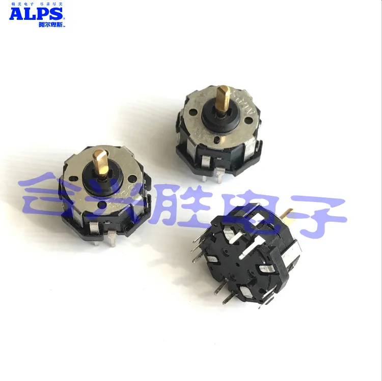 

ALPS RKJXT1F multi-directional rocker switch with rotary encoder 4 to plus push switch 15 positioning number handle length 10MM