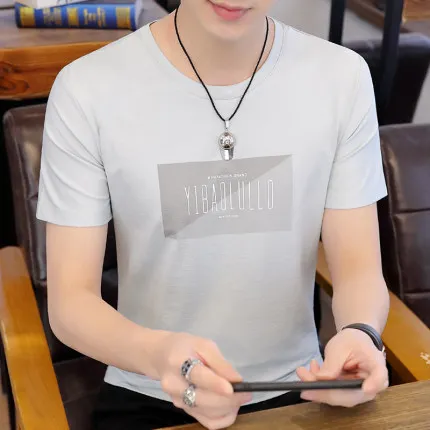 

Summer men's business casual short sleeve t-shirt 4735