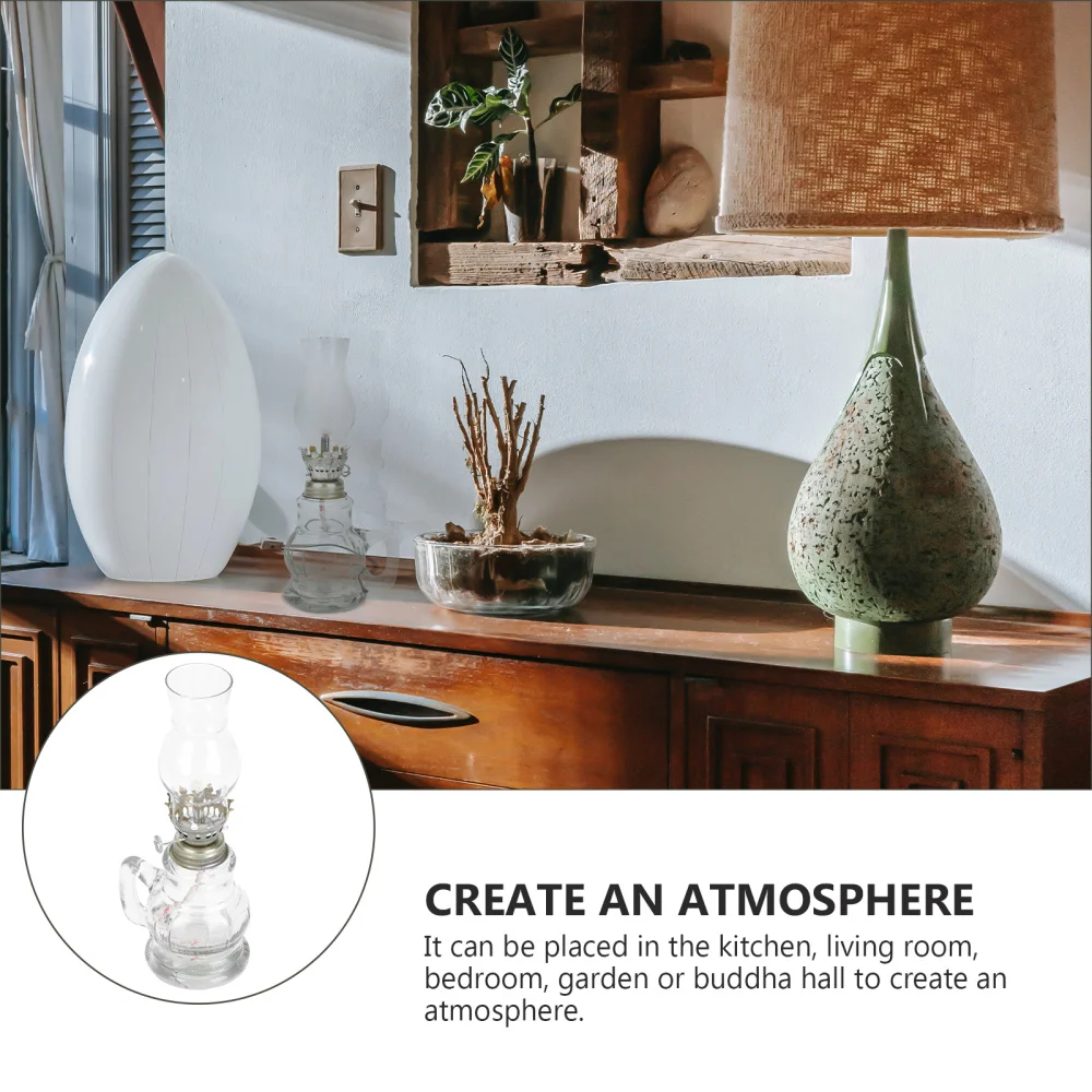 Стеклянный керосиновый светильник в стиле ретро с масляным фонарем инструмент