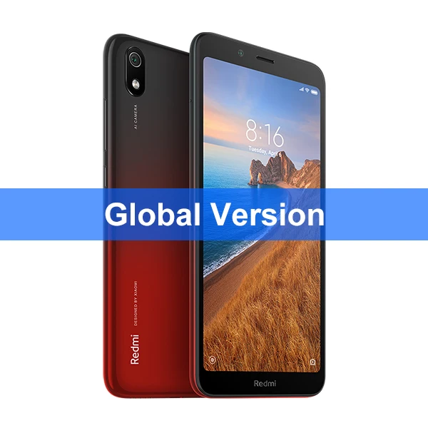 Red Xiaomi Redmi 7A, глобальная версия, 2 Гб ОЗУ, 32 Гб ПЗУ, Восьмиядерный мобильный телефон Snapdragon 439, полный экран 5,49 дюйма, камера 12 МП, 4000 мАч - Цвет: Red