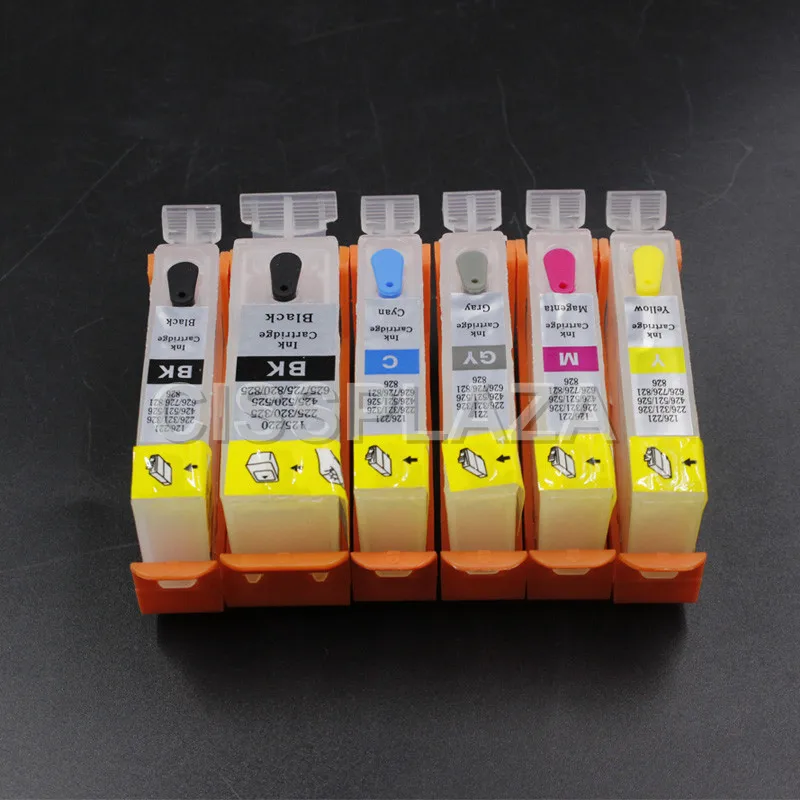 CISSPLAZA 6 шт. PGI425 CLI426 многоразовый картридж для чернил MG6240 MG8240 MG6140 MG8140 с чипом ARC pgi 425