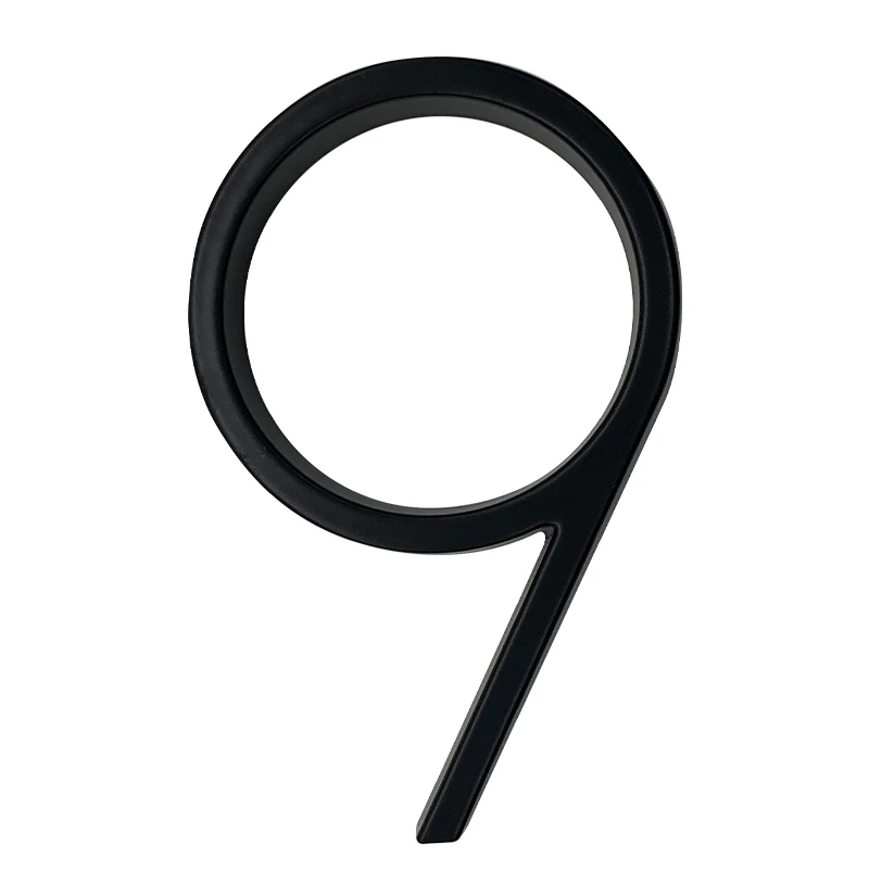 

12 см большой 3D современный дом номер дверь домашний адрес Номера для дома цифровой Дверь уличные знаки Таблички 5 дюймов. Черный #9