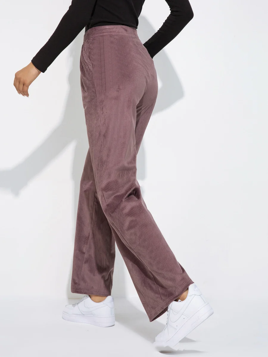 

2021 Autumn and Winter Fashion Casual Corduroy Simple Wide-leg Pants British Style Pants Ustyle0573
