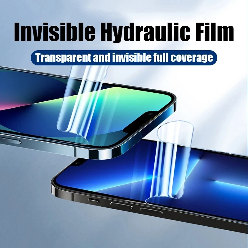 Pel&iacute;cula de hidrogel de cobertura completa para IPhone, protectores de pantalla para IPhone 11, 12, 13 Pro Max, 6, 6s, 7, 8 Plus, XR, X, XS MAX, sin cristal, 2 uds.-1