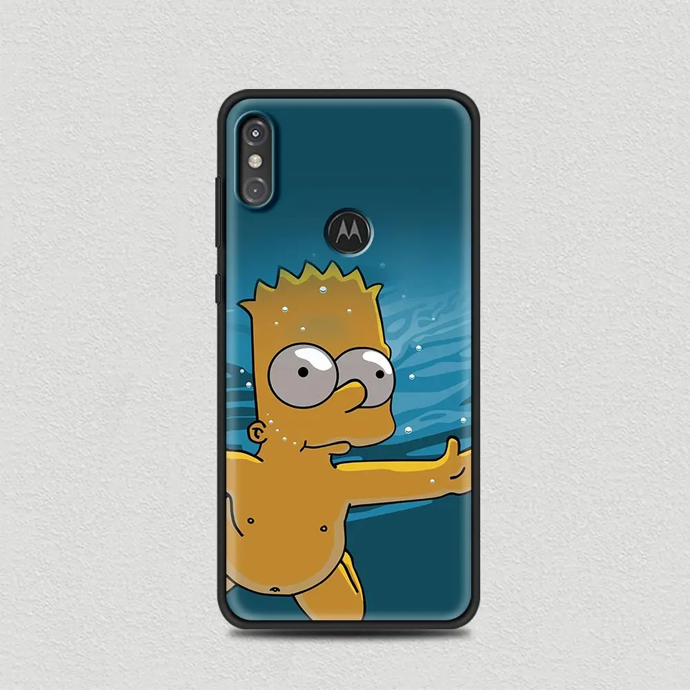 

Silicone Soft Case For Motorola Fusion G8 Power Lite One Hyper G9 G E7 Play Edge Plus E6s Capa Cover The Simpson Cute