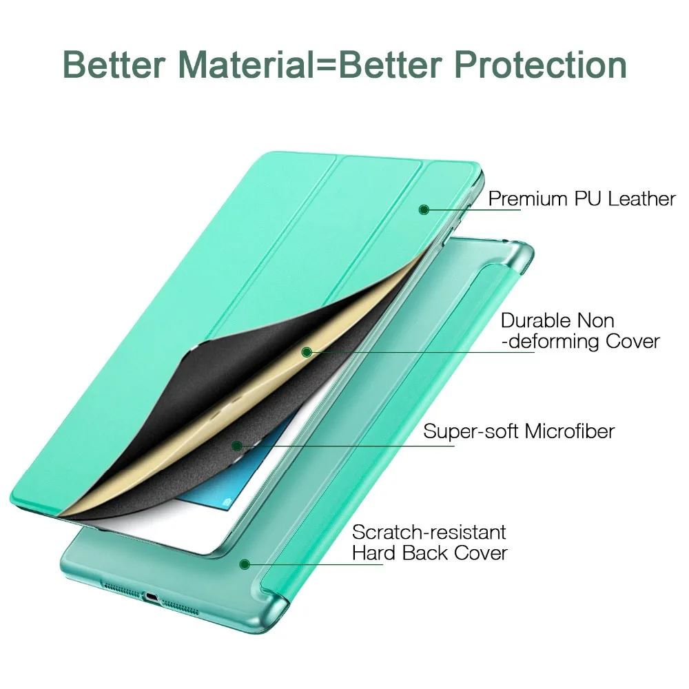 Чехол для iPad 9.7 дюймов 2017 ESR ура Цвет искусственная кожа + Ultra Slim Light Вес PC задняя