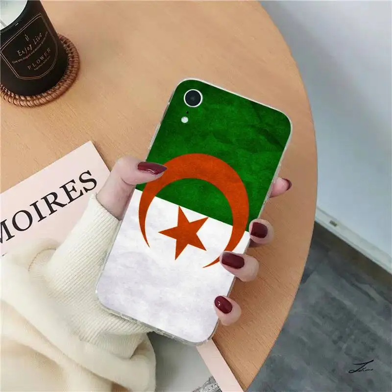 Чехол для телефона с флагом Алжира и паспортом iPhone 13 11 12 pro XS MAX 8 7 6 6S Plus X 5S SE 2020 XR