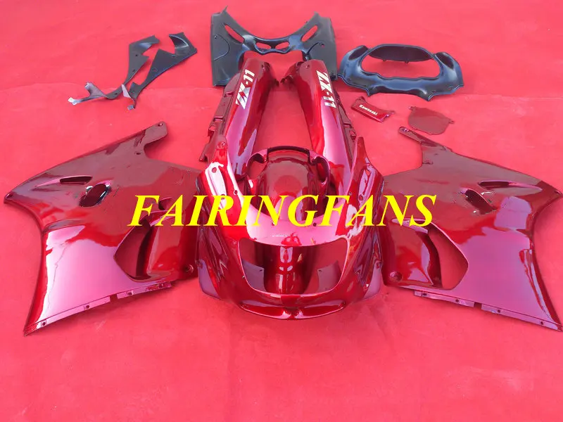 Комплект обтекателей для KAWASAKI Ninja ZZR1100 93 99 01 03 ZZR 1000 ZX11 ZX11D 1993 2001 2003 ABS красные