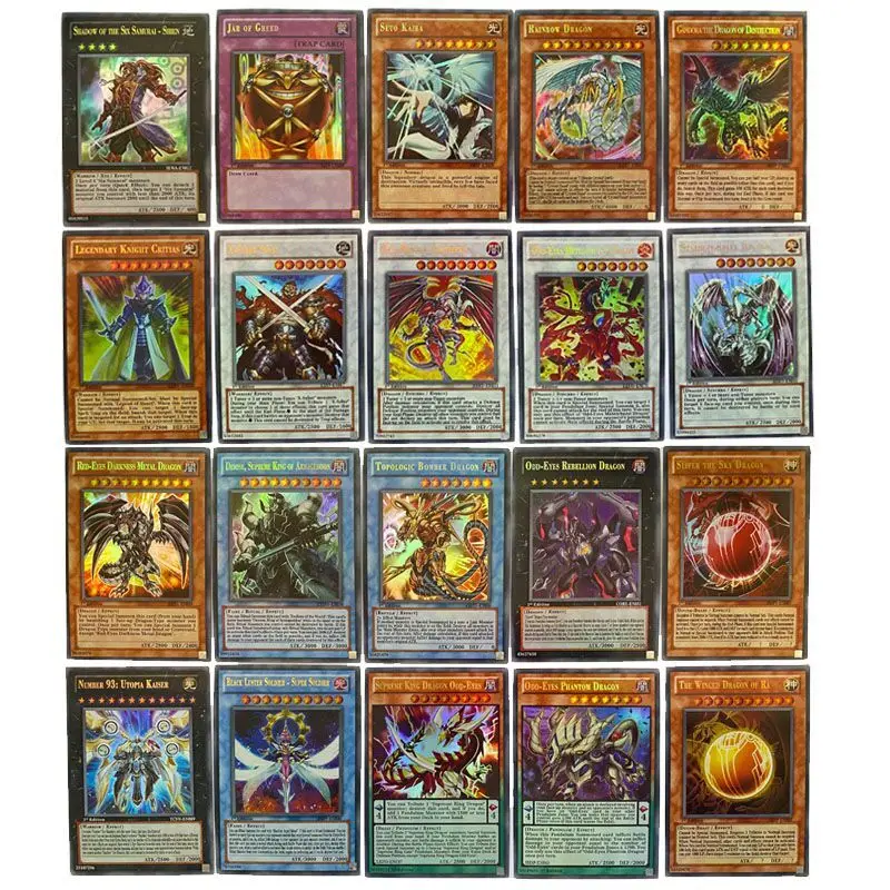 Yugioh Engels 120Pcs Game Cards Met Flash Dragon Kaarten Wing Reus Soldaat Sky Collection English Kids Toys | Игрушки и хобби