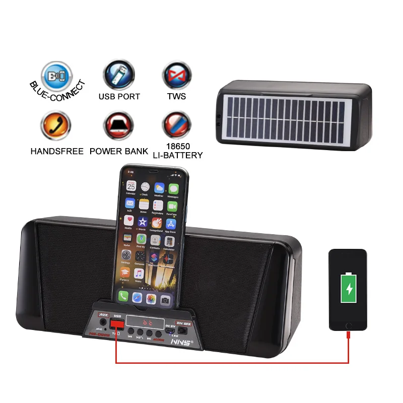 NNS NS-Q88S портативный цифровой fm-радио Bluetooth динамик стерео громкий с ЖК-дисплеем